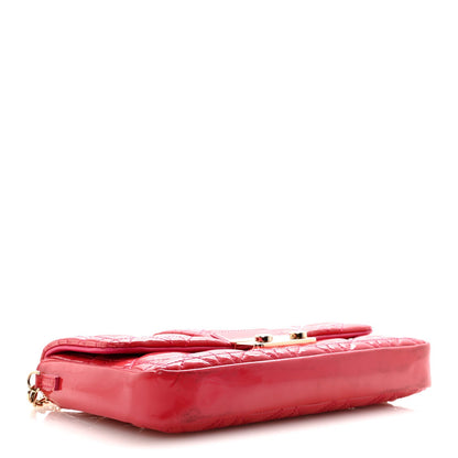 Patent Cannage Miss Dior Promenade Pouch Fuchsia