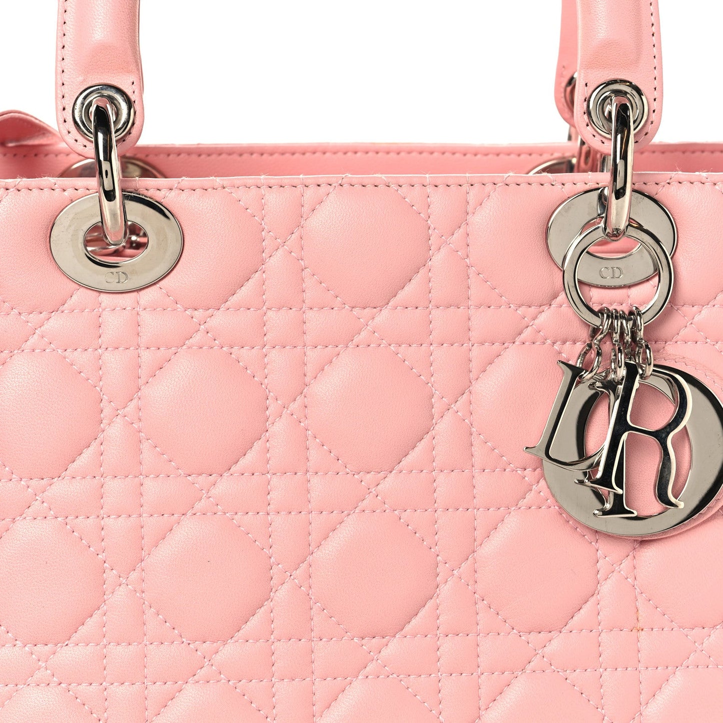 Lambskin Cannage Medium Lady Dior Light Pink