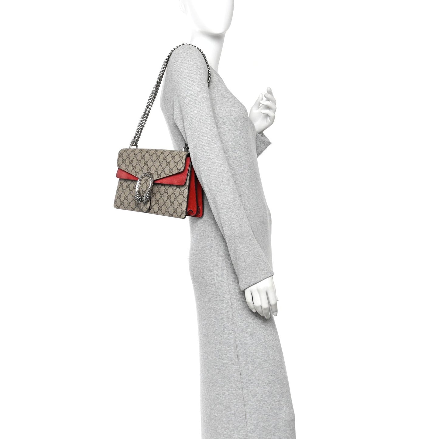 GG Supreme Monogram Small Dionysus Shoulder Bag Red