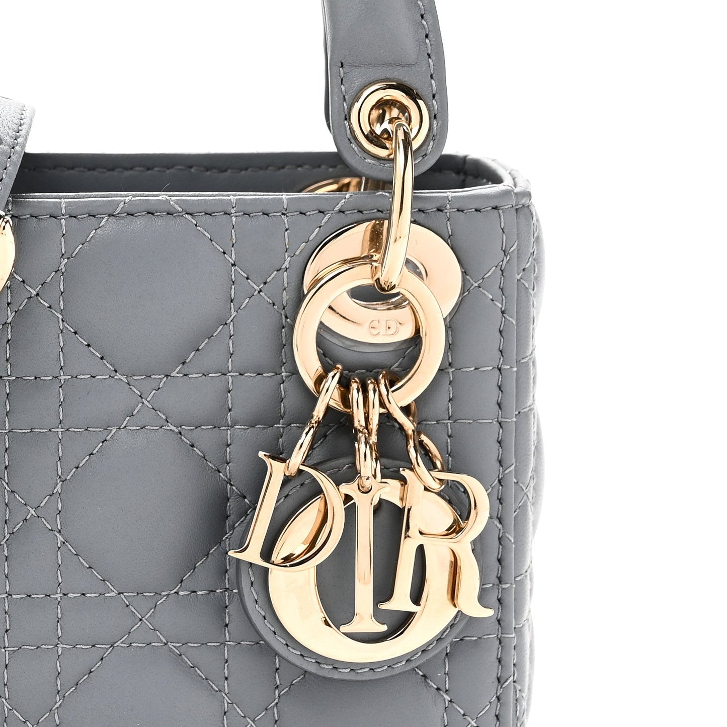 Lambskin Cannage Micro Lady Dior Cloud Blue