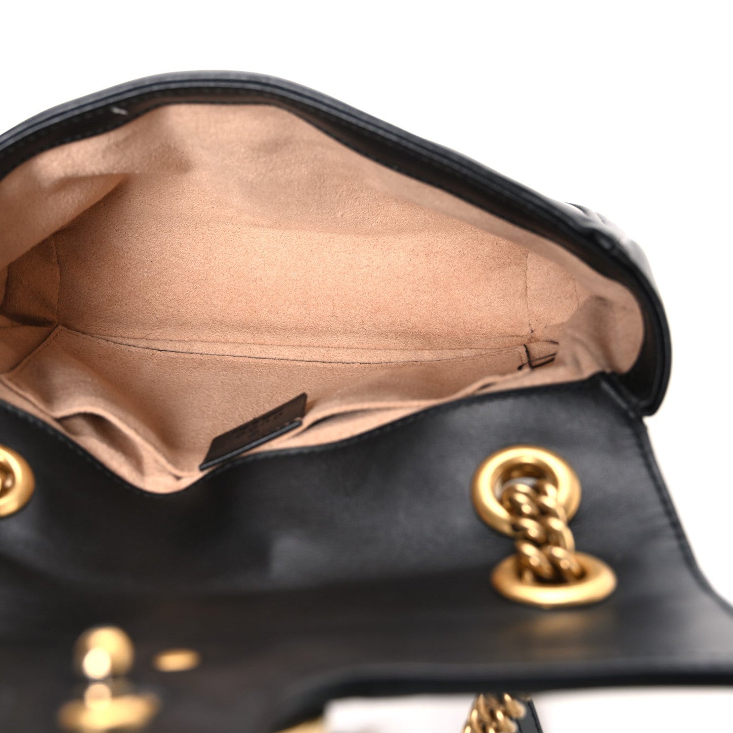 Calfskin Matelasse Mini GG Marmont Shoulder Bag Black