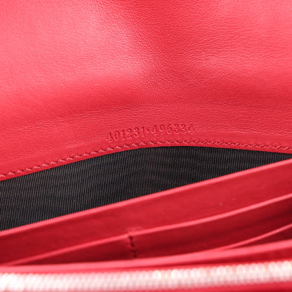 GG Supreme Monogram Mini Dionysus Chain Wallet Beige Vulcanic Red