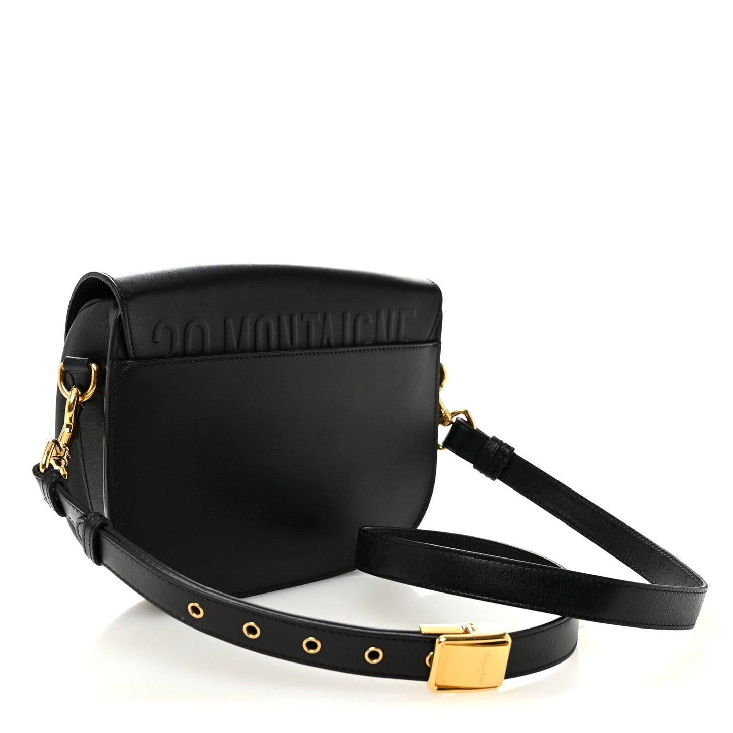 Box Calfskin Medium Bobby Flap Black