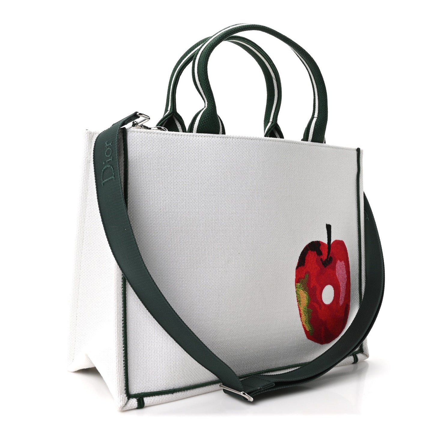 Canvas Embroidered Medium The Very Hungry Caterpillar Book Tote With Strap White Multicolor