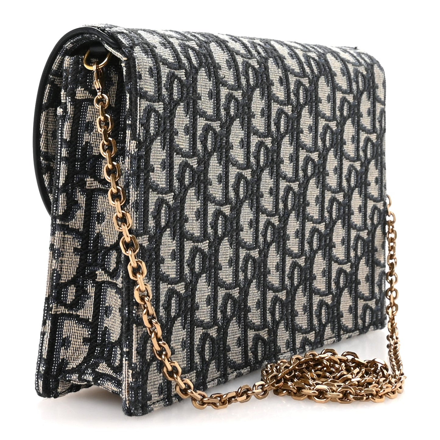 Oblique Saddle Chain Pouch Blue