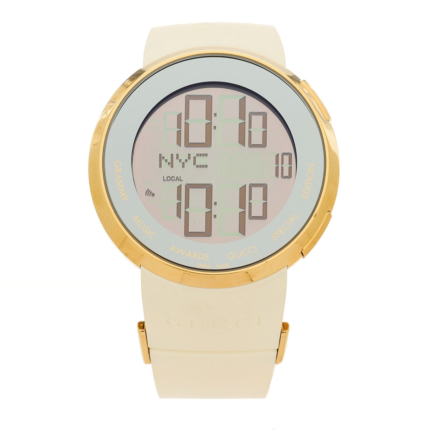 Stainless Steel Rubber 45mm Digital I-Gucci Guccissima Grammy Awards Watch