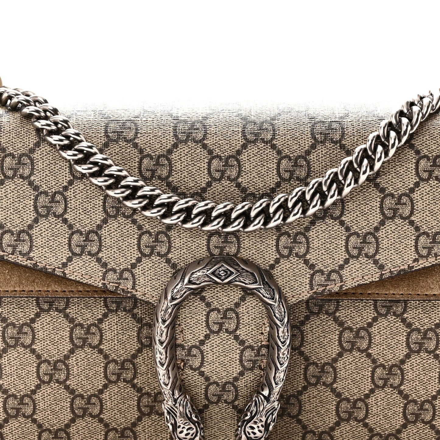 GG Supreme Monogram Small Dionysus Shoulder Bag Taupe