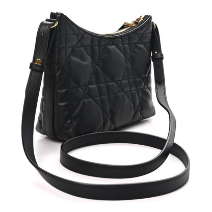 Calfskin Macrocannage Miss Caro Diorling Mini Bag with Chain Black