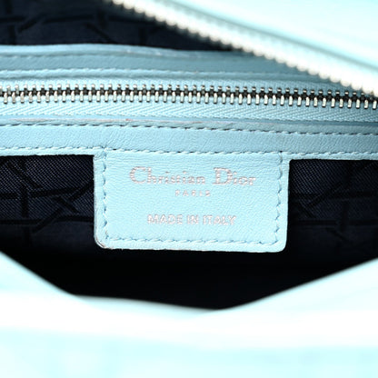 Lambskin Cannage Medium Lady Dior Light Blue
