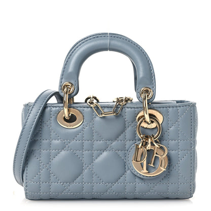 Lambskin Cannage Micro Lady D-Joy Cloud Blue