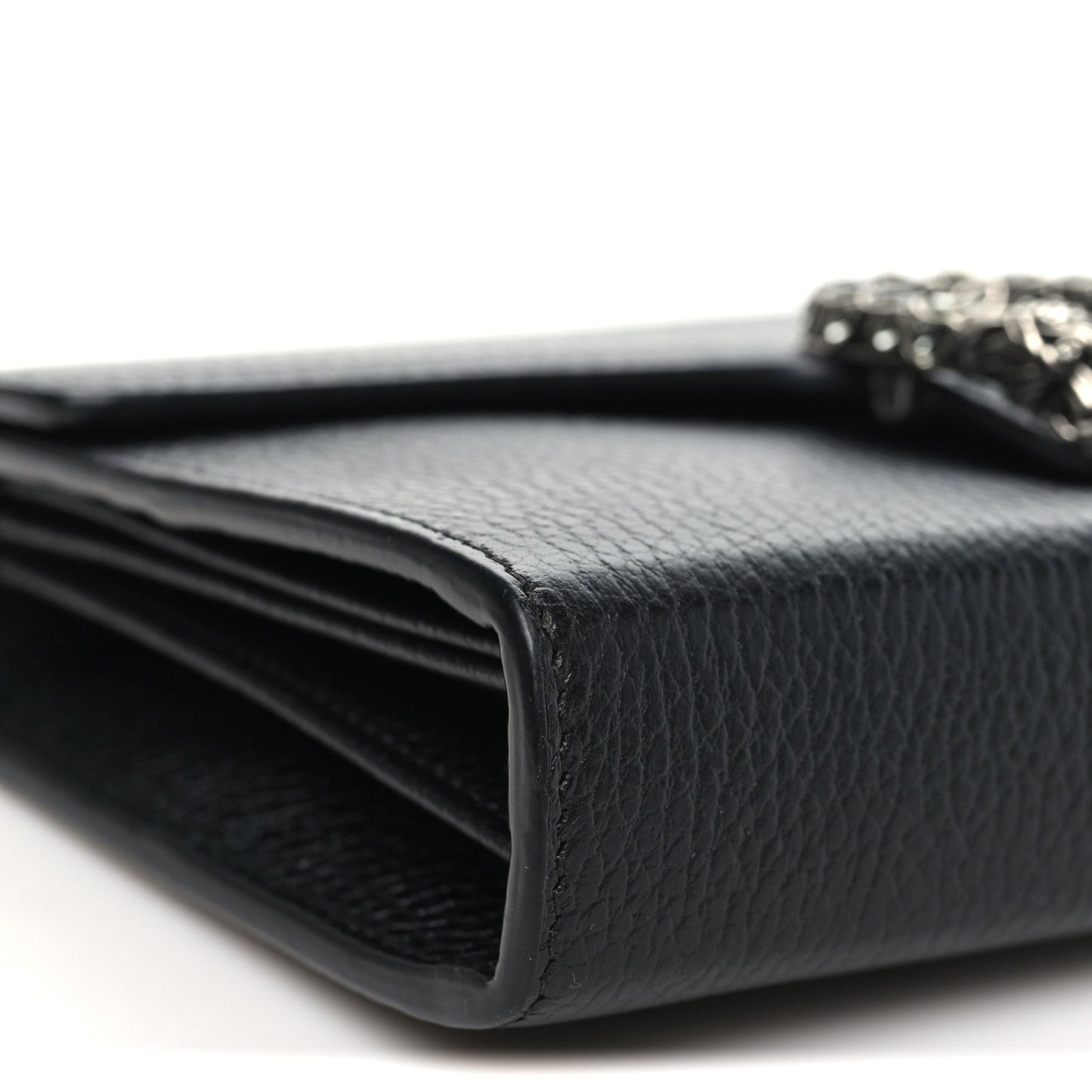 Calfskin Mini Dionysus Chain Wallet Black