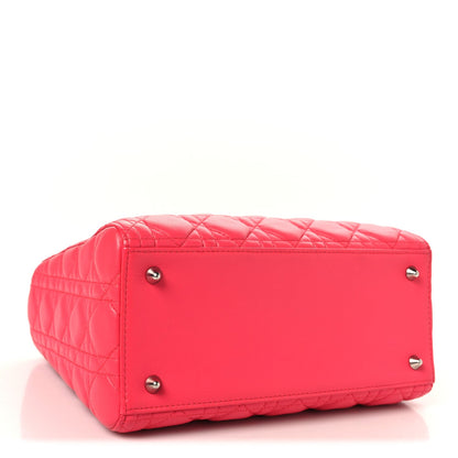 Lambskin Cannage Medium Lady Dior Pink