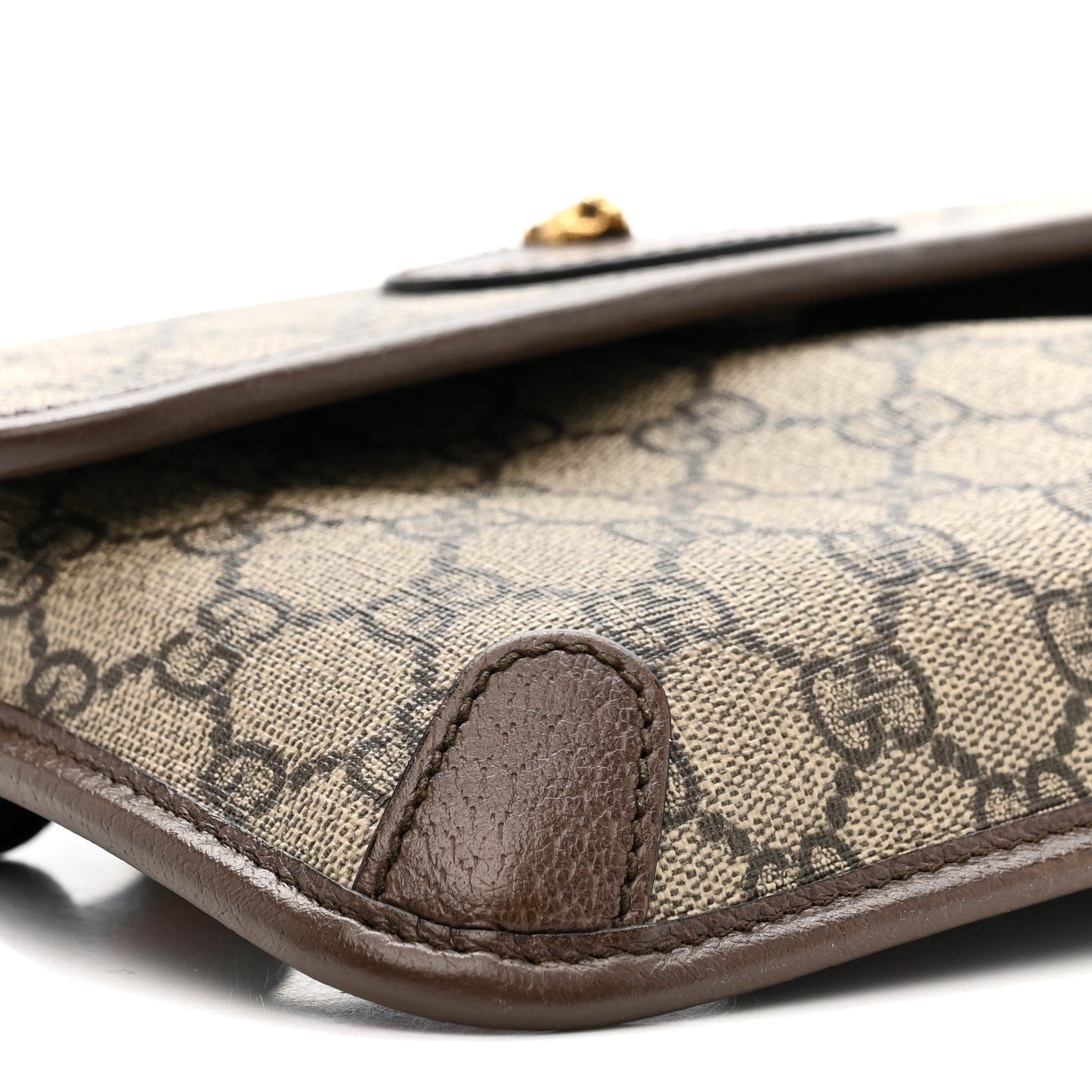 GG Supreme Monogram Neo Vintage Web Belt Bag Brown