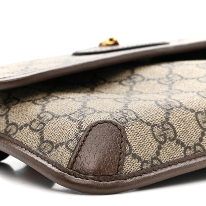 GG Supreme Monogram Neo Vintage Web Belt Bag Brown