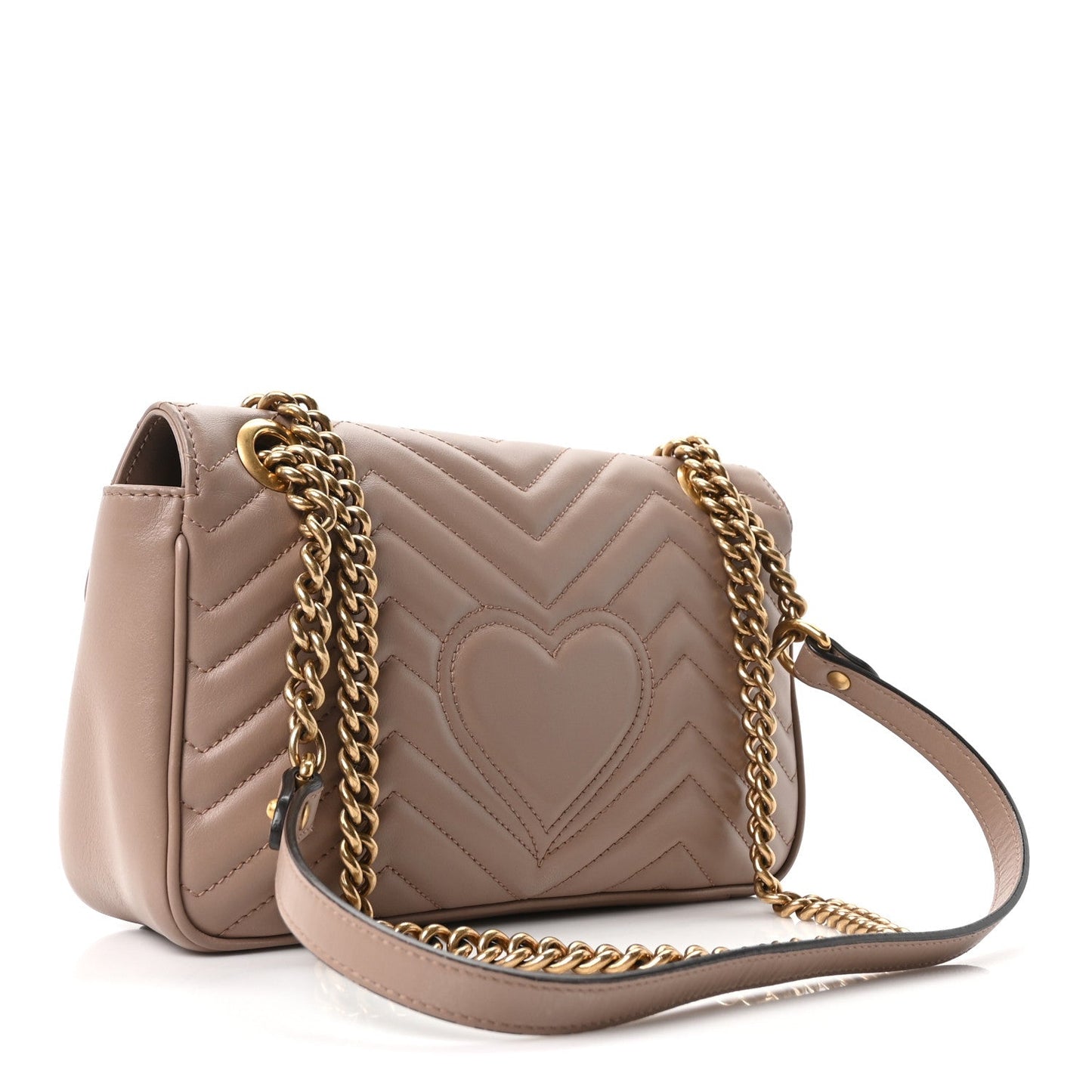 Calfskin Matelasse Small GG Marmont Shoulder Bag Porcelain Rose