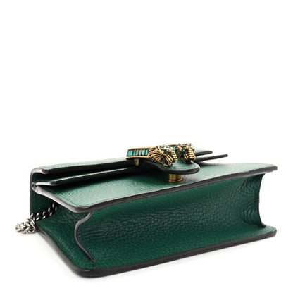Dollar Calfskin Crystal Mini Dionysus Top Handle Bag Emerald
