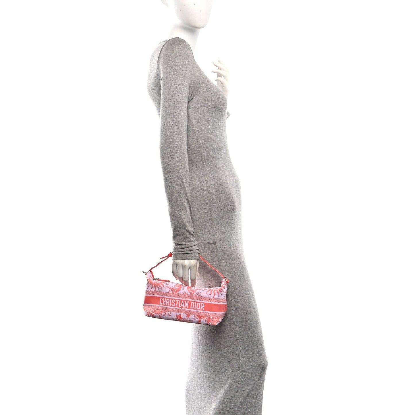 Technical Fabric Toile De Jouy Soleil DiorTravel Nomad Pouch Coral