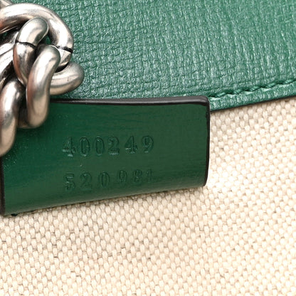 Azalea Calfskin Enamel Small Dionysus Shoulder Bag New Shamarock Emerald Off White