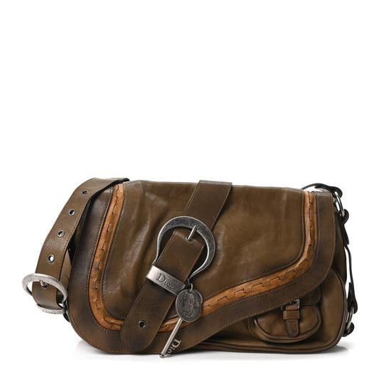 Calfskin Gaucho Double Saddle Bag Brown
