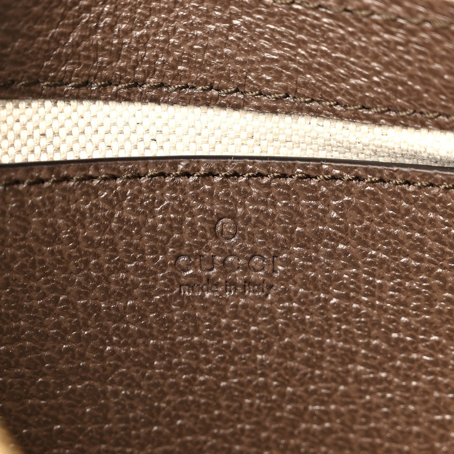 GG Supreme Monogram Textured Dollar Calfskin Mini Ophidia Chain Bag Beige Ebony
