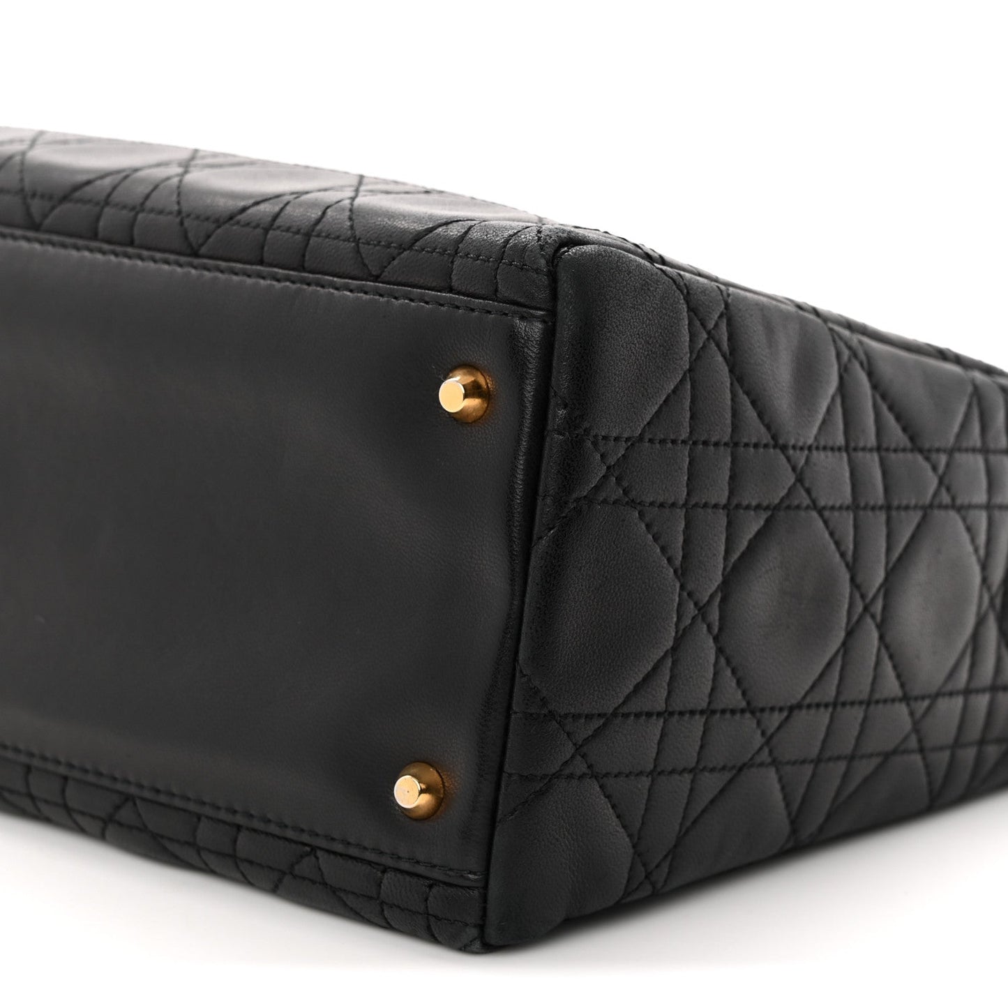 Lambskin Cannage Medium Lady Dior Black