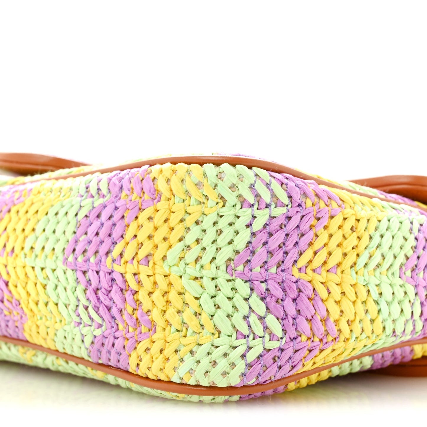 Calfskin Raffia Woven Small GG Marmont Shoulder Bag Multicolor