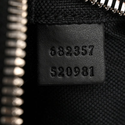 GG Supreme Monogram Appia Calfskin Web Small Camera Messenger Bag Black Grey