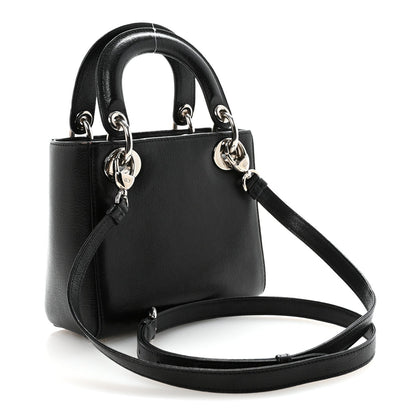 Goatskin Sequin Embroidered Mini Lady Dior Black