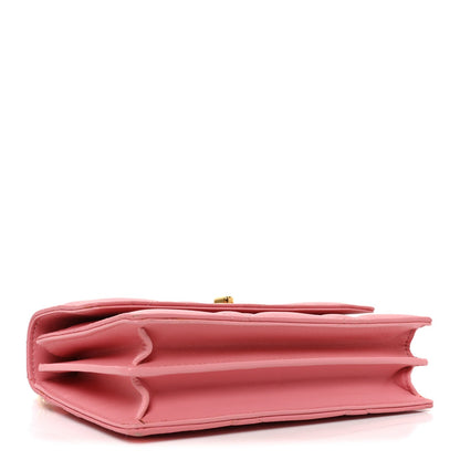 Lambskin Macrocannage Mini Miss Caro Bag Pink