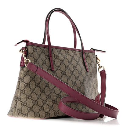 GG Supreme Monogram Small Zippered Tote Beige New Rosette