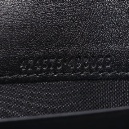 Calfskin Matelasse GG Marmont Chain Wallet Black