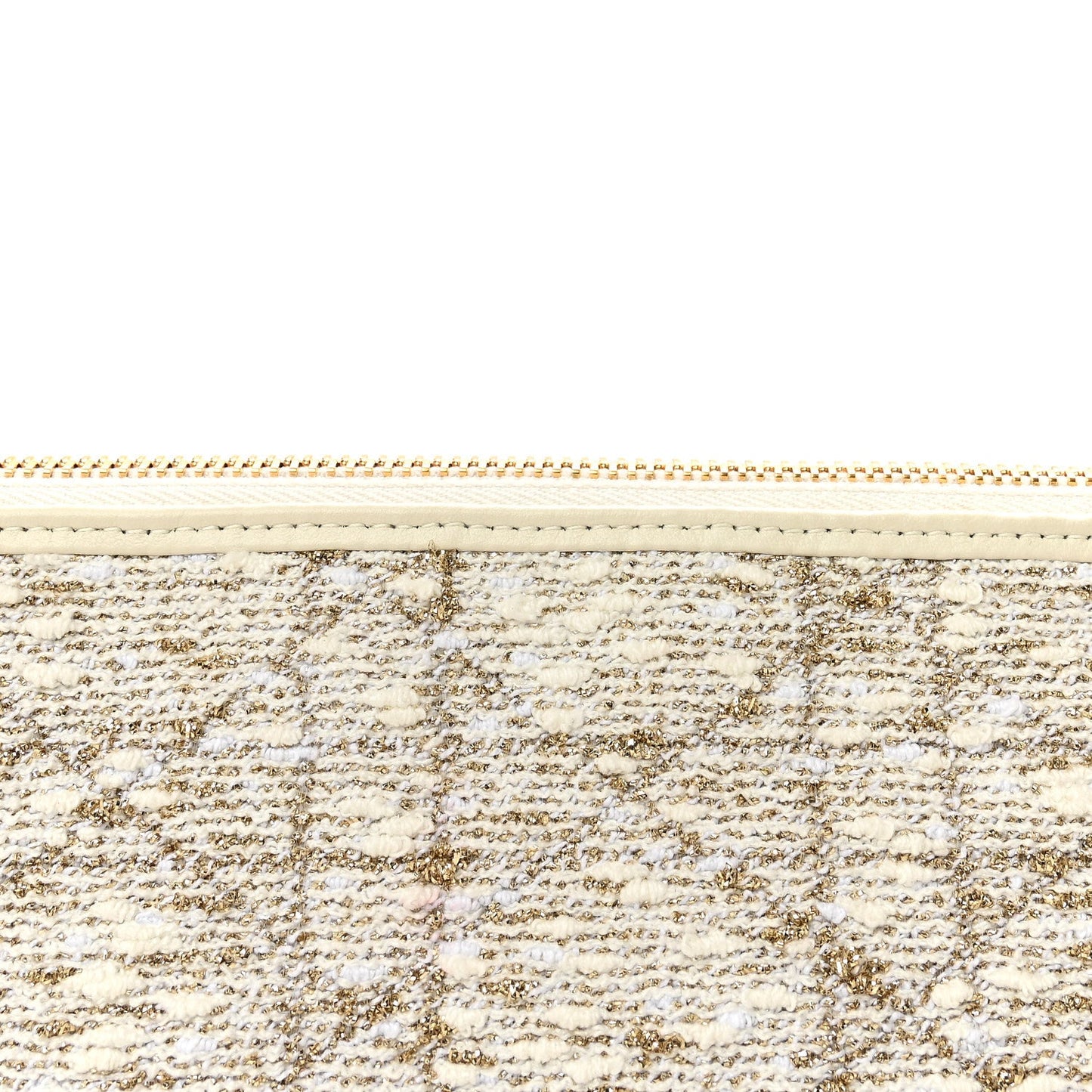 Tweed Cannage DiorStar Hobo Bag White Gold