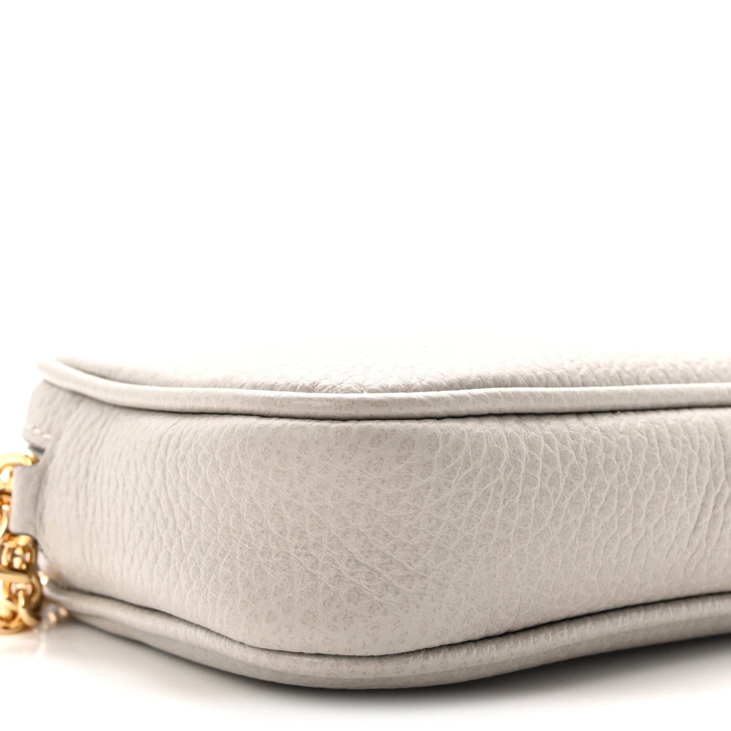 Dollar Calfskin Super Mini GG Marmont Chain Shoulder Bag Deep Grey
