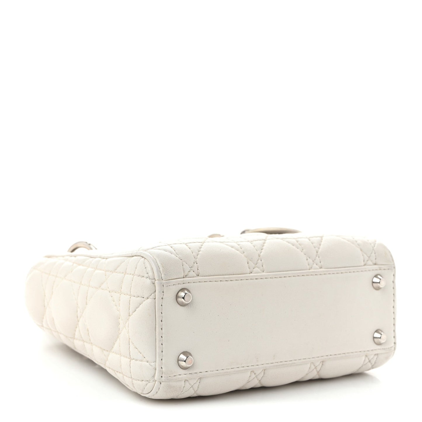 Lambskin Cannage Mini Lady Dior White