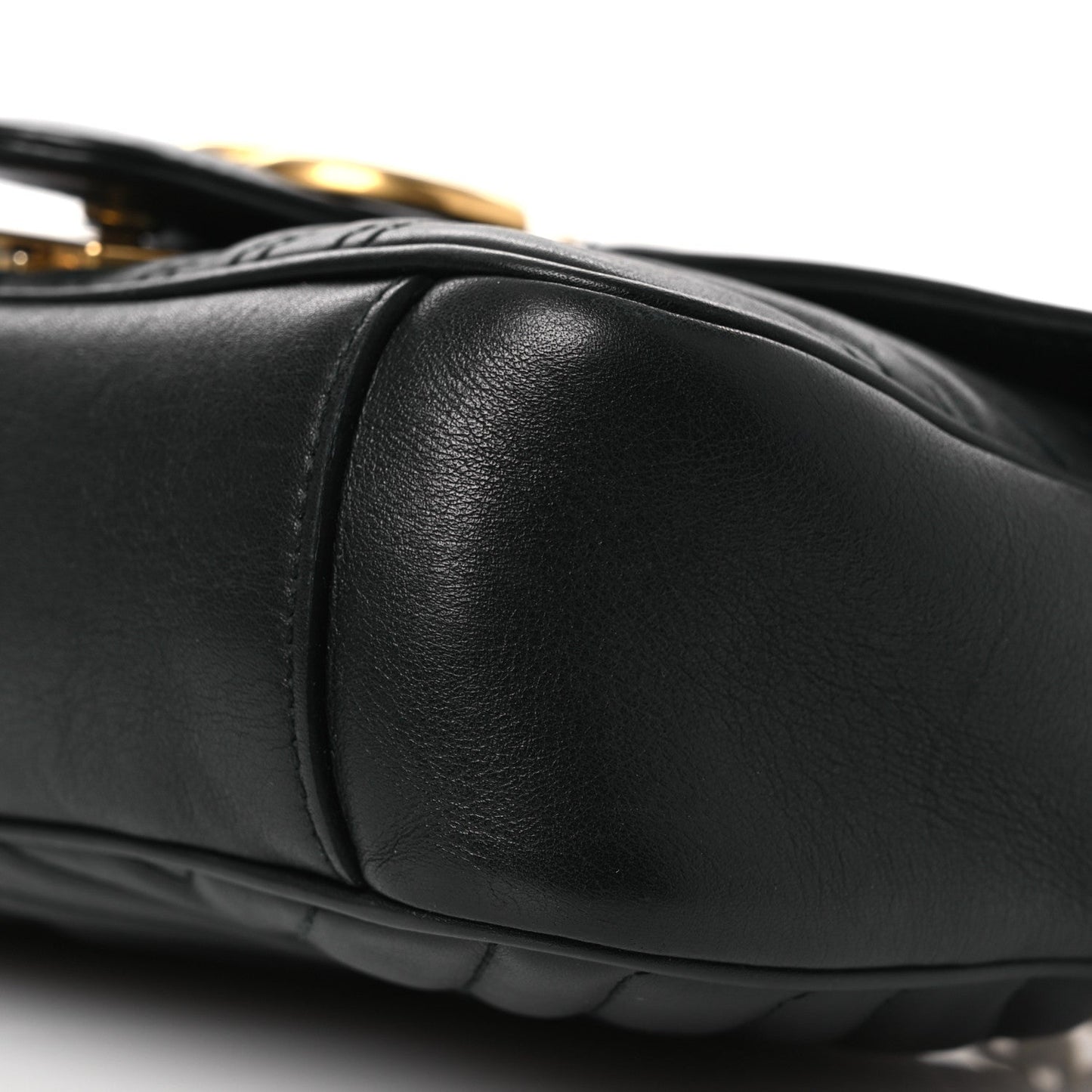 Calfskin Matelasse Small GG Marmont Shoulder Bag Black