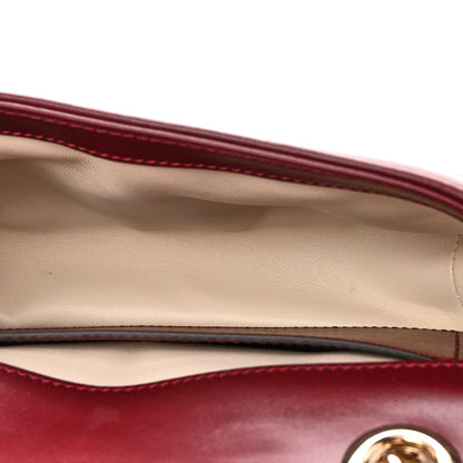 Calfskin Matelasse Mini GG Marmont Shoulder Bag Rosso Ancora