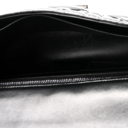 Calfskin Macrocannage Large Caro Bag Black