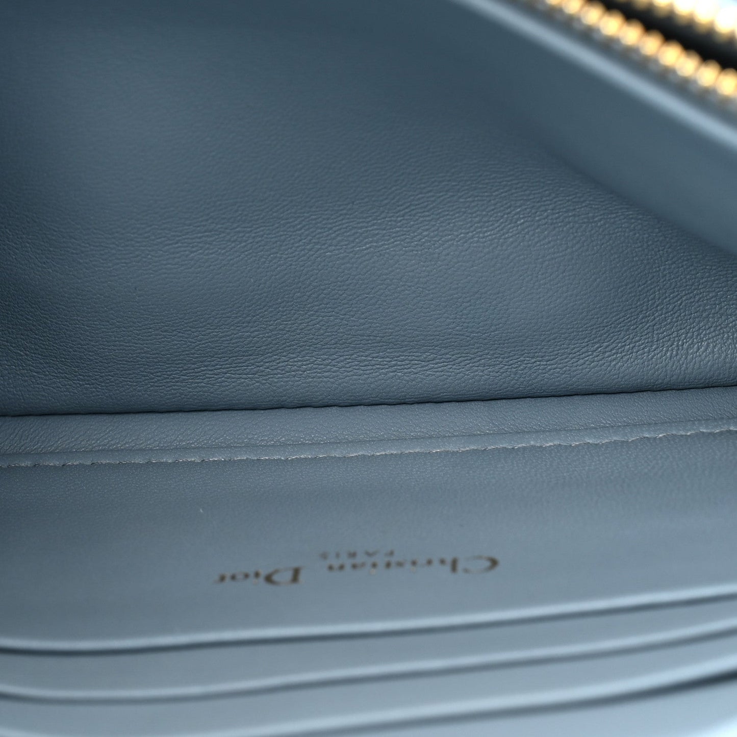 Lambskin Macrocannage Mini Dior Caro Bag Cloud Blue