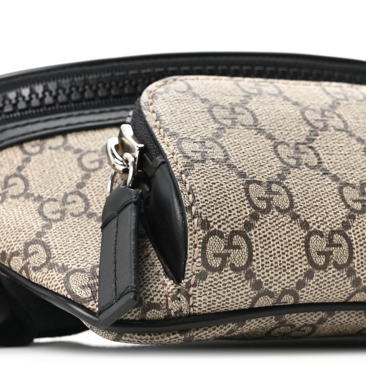 GG Supreme Monogram Belt Bag Black