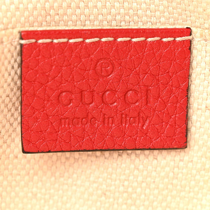 Pebbled Calfskin Small Soho Disco Bag Tabasco Red