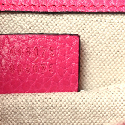 Dollar Calfskin Crystal Web Medium Dionysus Bamboo Top Handle Bag Box Pink Black Diamond