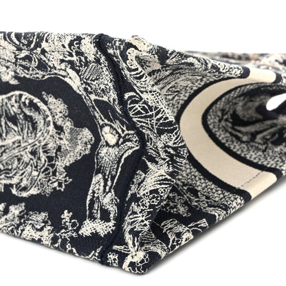 Canvas Embroidered Small Dioriviera Toile De Jouy Book Tote Blue