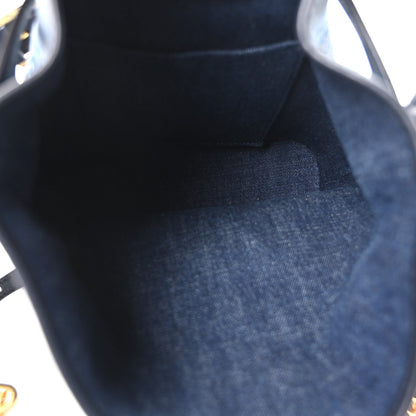 Denim Jacquard Oblique C'est Dior Bucket Bag Blue