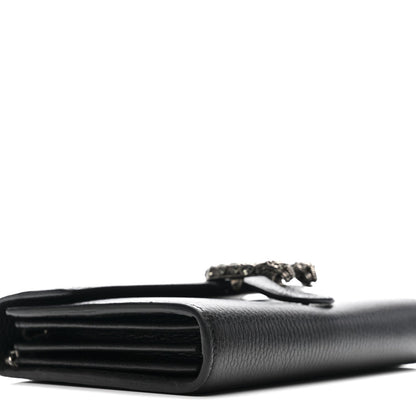 Calfskin Mini Dionysus Chain Wallet Black