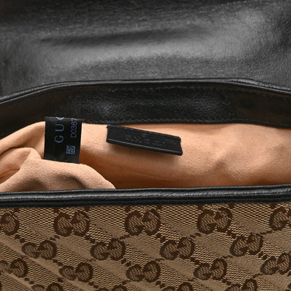 Monogram Azalea Calfskin Matelasse Diagonal Mini GG Marmont Top Handle Shoulder Bag Beige Ebony Black
