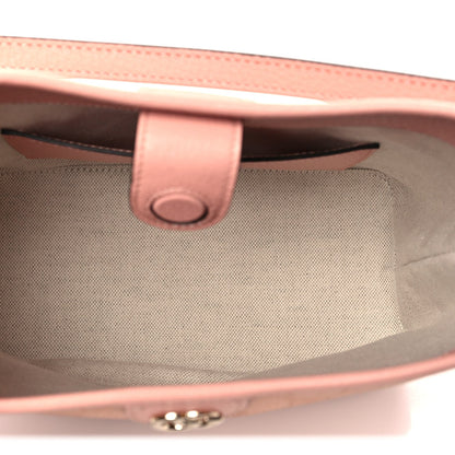 GG Supreme Monogram Textured Dollar Calfskin Web Small Ophidia Bucket Shoulder Bag Rose Pink