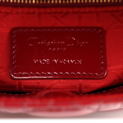Patent Cannage Mini Lady Dior Red