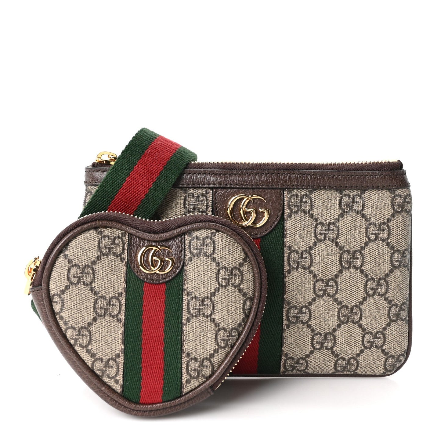 GG Supreme Monogram Web Ophidia Utility Belt Bag  85 34 Beige Ebony New Acero