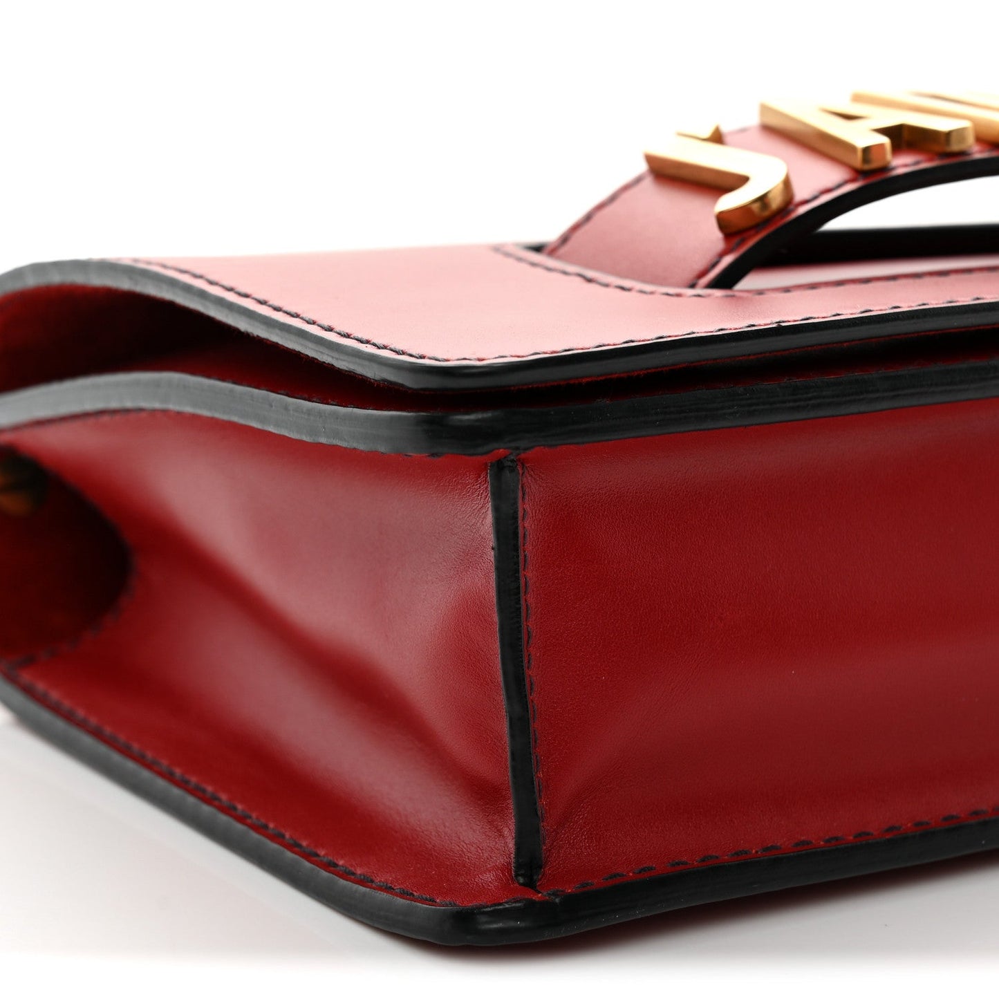 Calfskin J'Adior Chain Flap Bag Red