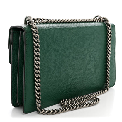 Pebbled Calfskin Small Dionysus Shoulder Bag Emerald